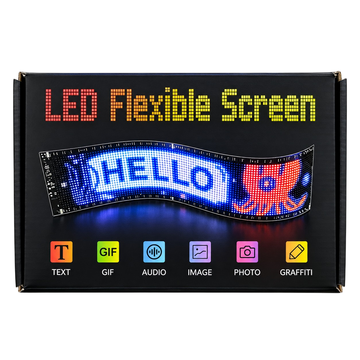 Devil Eyes LED Display Flexible RGB Screen with Bluetooth Control for Cars and Trucks