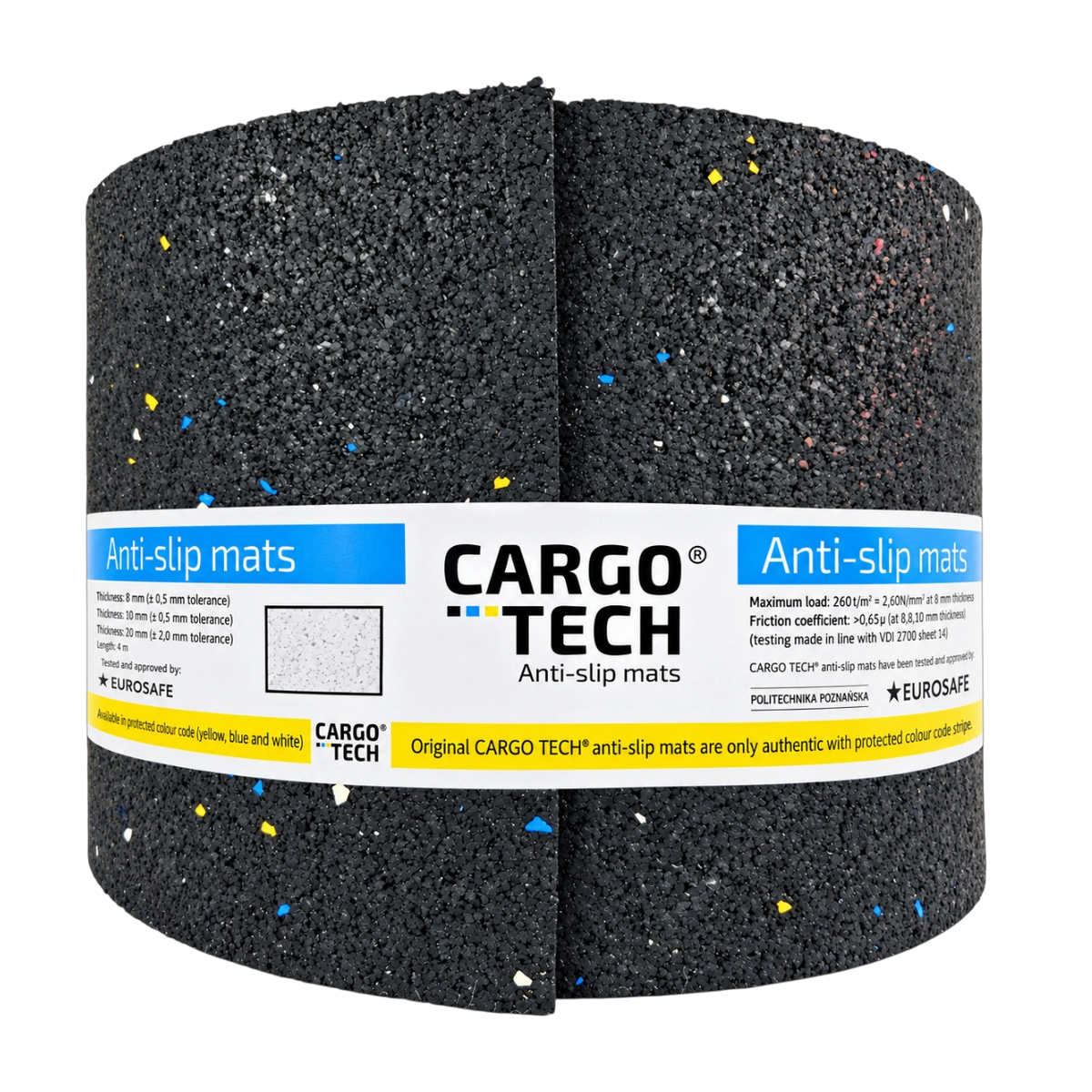 Anti Slip Rubber Mats Roll for Pallets and Load Securing 13.6 m x 150 mm x 3 mm