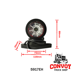 LED poziční gumová lampa Omega s mikroprismem
