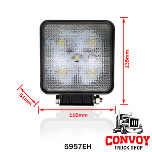 LED Work Light Square 12/24V