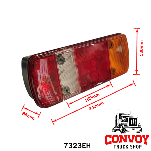 5-Chamber Rear Tail Light for Mercedes, MAN Trucks with Tail Lift