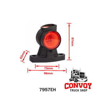 LED габаритна гумирана лампа с омега форма и микропризми – 3 функции