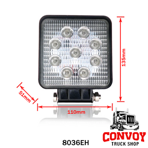 LED Work Light Square 12/24V
