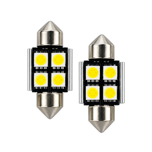 LED Festoon Bulbs 12V Canbus White 4 SMD 31–41mm 2 Pack