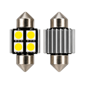 LED Festoon Bulbs 12V Canbus White 4 SMD 31–41mm 2 Pack
