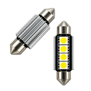 LED Festoon Bulbs 12V Canbus White 4 SMD 31–41mm 2 Pack