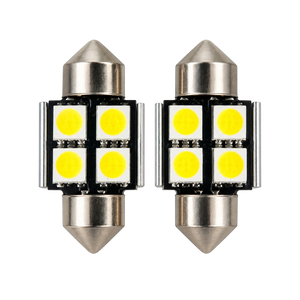 LED Festoon Bulbs 12V Canbus White 4 SMD 31–41mm 2 Pack