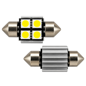 LED Festoon Bulbs 12V Canbus White 4 SMD 31–41mm 2 Pack