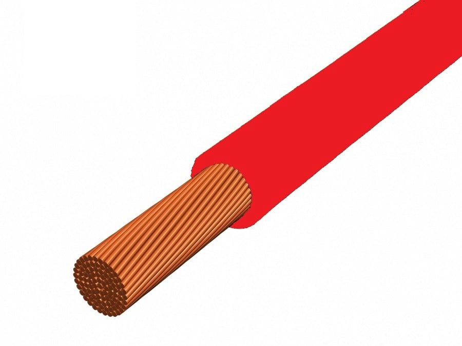 Kp 35 Rectangular Wire Flexible 1x35 mm² H07V-K Stranded Copper Cable – Black or Red, for ...