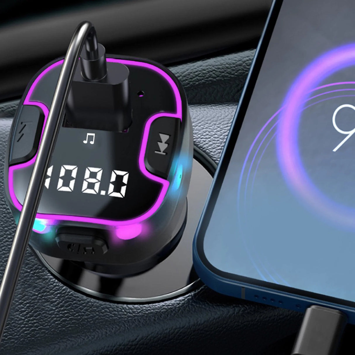FM transmitter a nabíjačka do auta Earldom ET-M109