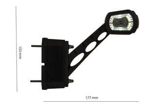Straight LED Marker Lamp with Integrated Reverse Sensor – 3 Functions