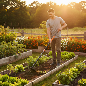 Gartenhacke mit langem Stiel zum Jäten