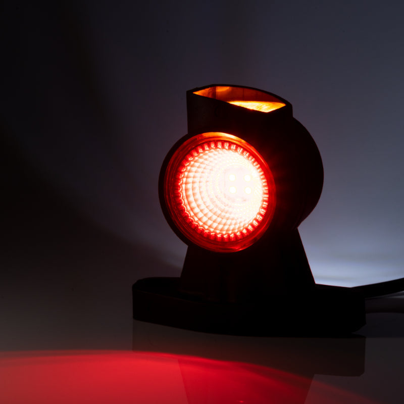 LED габаритна гумирана лампа с омега форма и микропризми – 3 функции