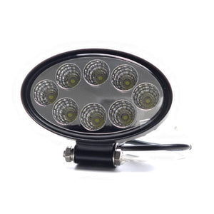 Oval LED Work Light, Wide Beam, 24W 12/24V