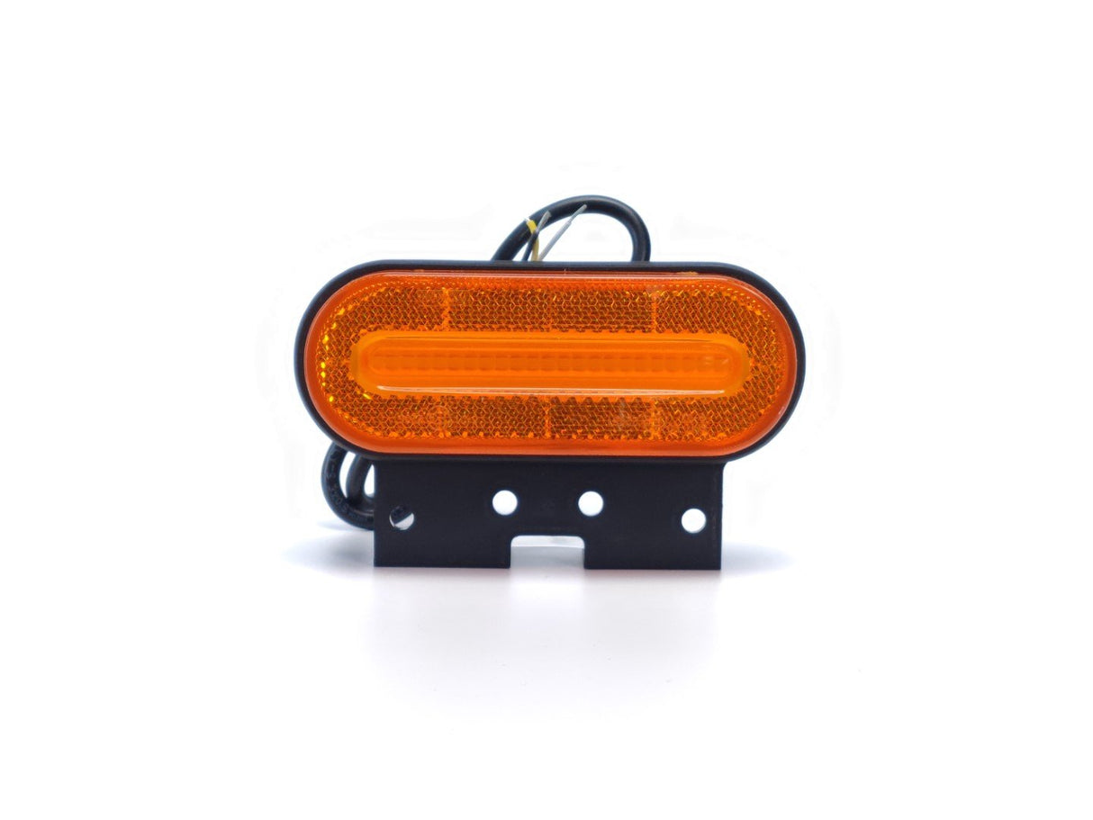 LED Position and Indicator Lamp with Rounded Amber Bracket