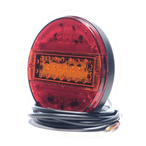 Slim Round LED Tail Light with Sequential Indicator 12/24V