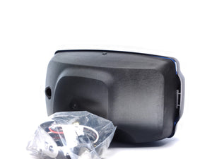 Rectangular High Beam Headlight with Blue Lens and Position Light