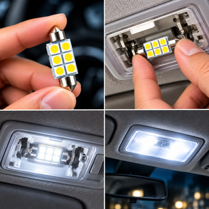 Lampadina SMD LED Siluro 6 LED Luce Bianca