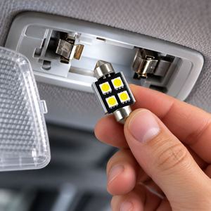 LED Festoon Bulbs 12V Canbus White 4 SMD 31–41mm 2 Pack