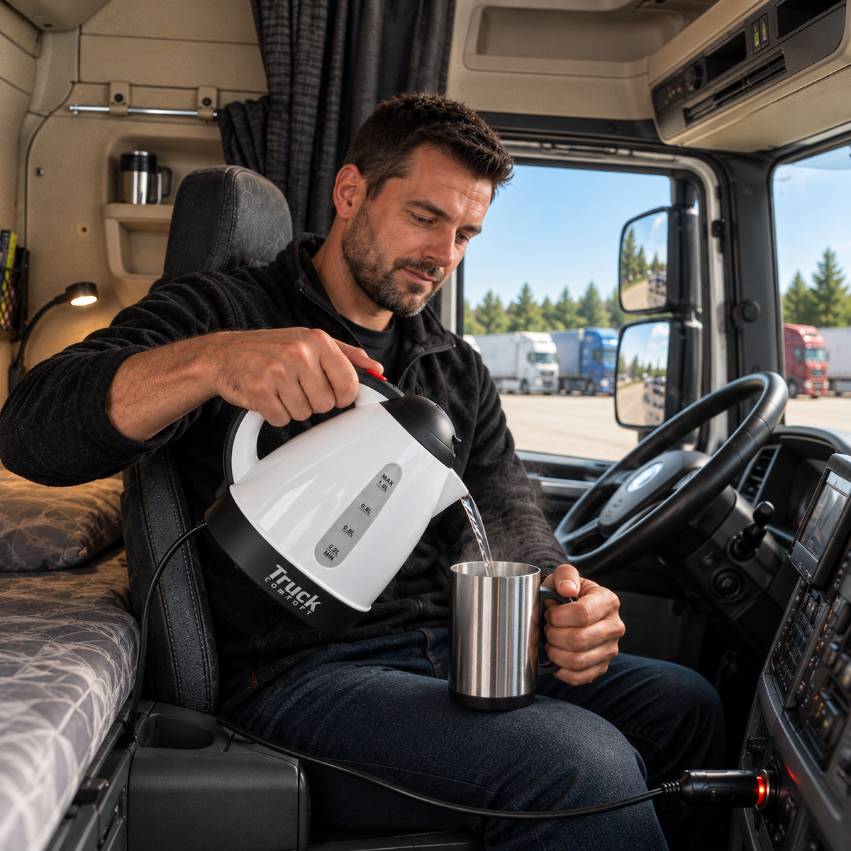 Car Kettle 1L for hot drinks on the road