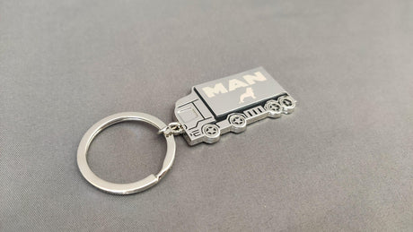 Truck Keychain with Engraved Logo