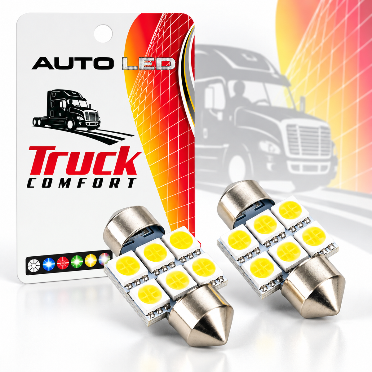 SMD LED Σοφίτα Λάμπα 6 LED Λευκού Φωτός