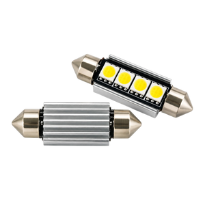 LED Festoon Bulbs 12V Canbus White 4 SMD 31–41mm 2 Pack