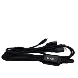 Cable USB 4 en 1 Hoco X76 – 1 metro, negro