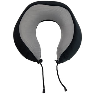 Ergonomický cestovný vankúš na krk, čierno-sivý