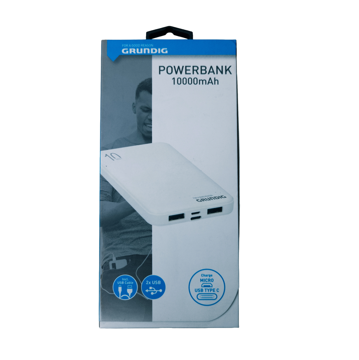 Power Bank Fast Charger for Heated Vest 10000mAh White