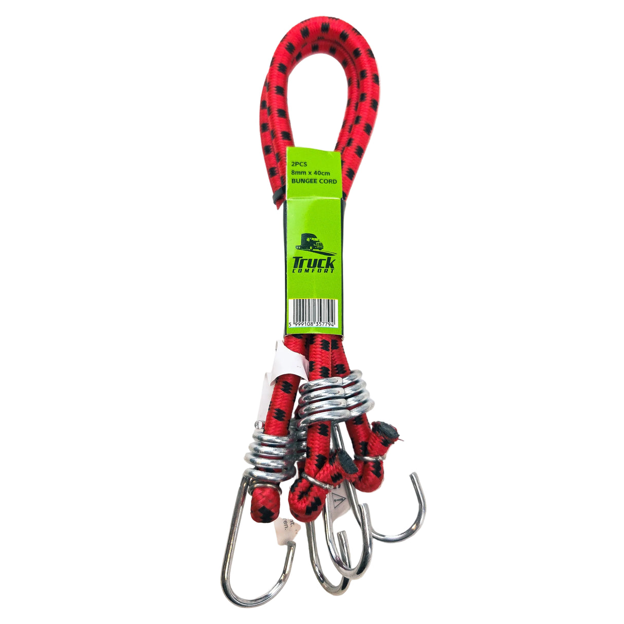 Spanngummi mit Haken, elastisch 8 mm, 2 Stk.