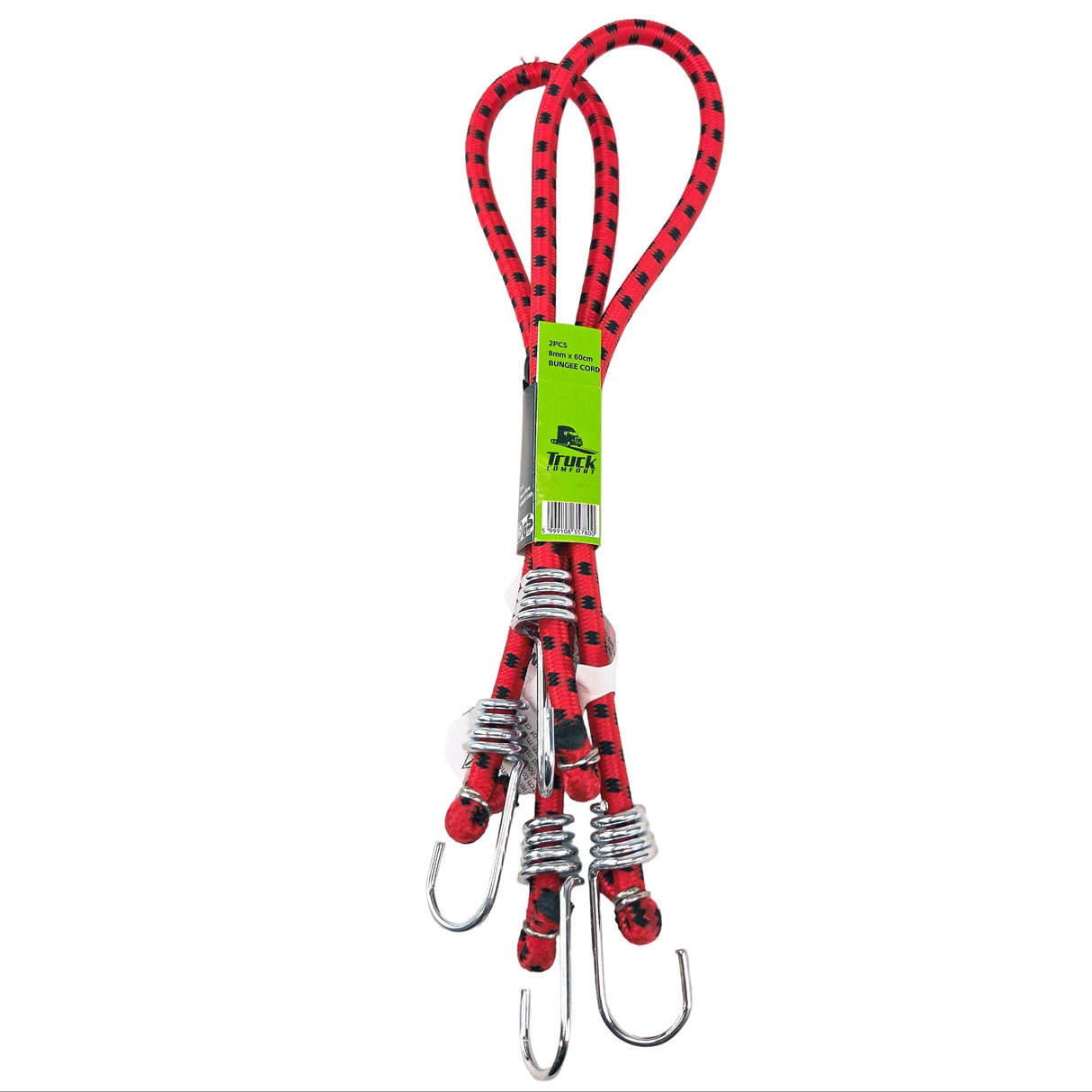 Spanngummi mit Haken, elastisch 8 mm, 2 Stk.