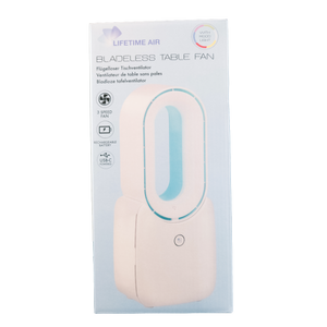 Bladeless desk fan USB-C powered with mood light