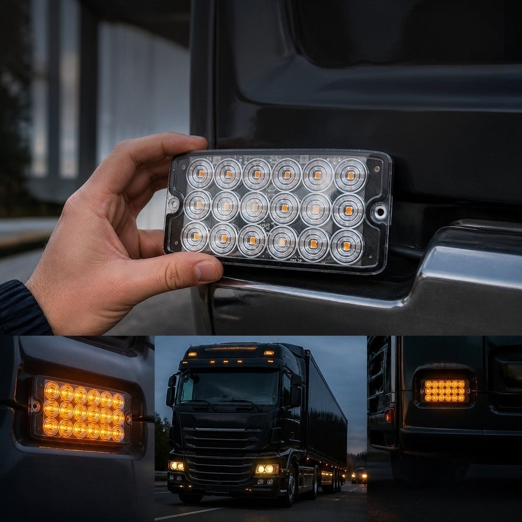 LED Work Light Slim LED Warning Module with 36 Flash Patterns for Vehicles