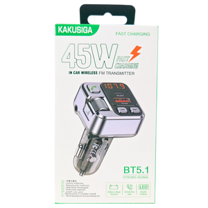 Bluetooth fm transmitter for car 45W PD Fast Charging and Hands-Free Calling