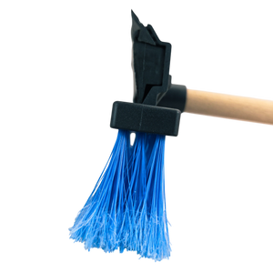 Car windscreen squeegee and brush 25cm with 60cm Wooden Handle