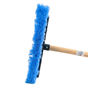 Car windscreen squeegee and brush 25cm with 60cm Wooden Handle