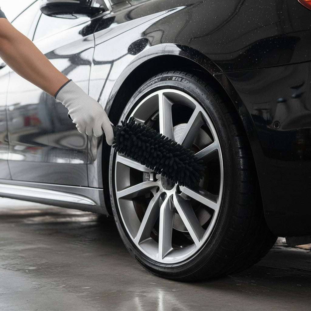 Wheel Brush Soft Microfibre Chenille Alloy Wheel Cleaner 33cm