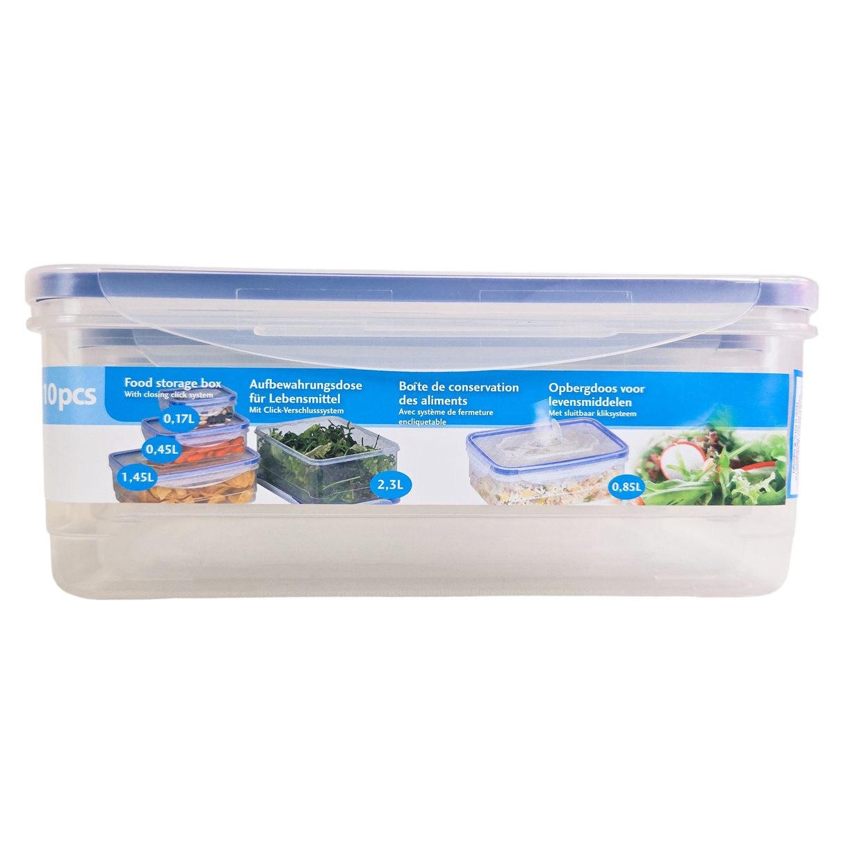 Food Storage Containers 5 Piece Plastic Airtight Set with Lids