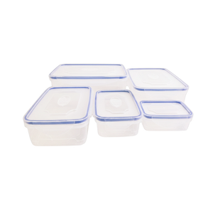 Food Storage Containers 5 Piece Plastic Airtight Set with Lids