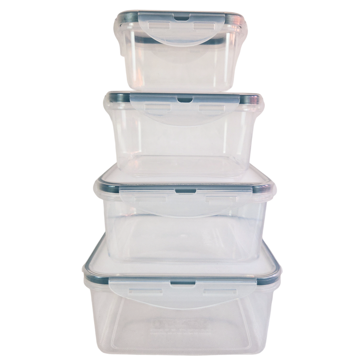 Food Storage Containers 4 Piece Plastic Airtight Set with Lids