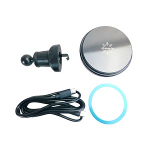 Car Phone Mount Charger Magnetic Wireless Charging with Cooling Fan