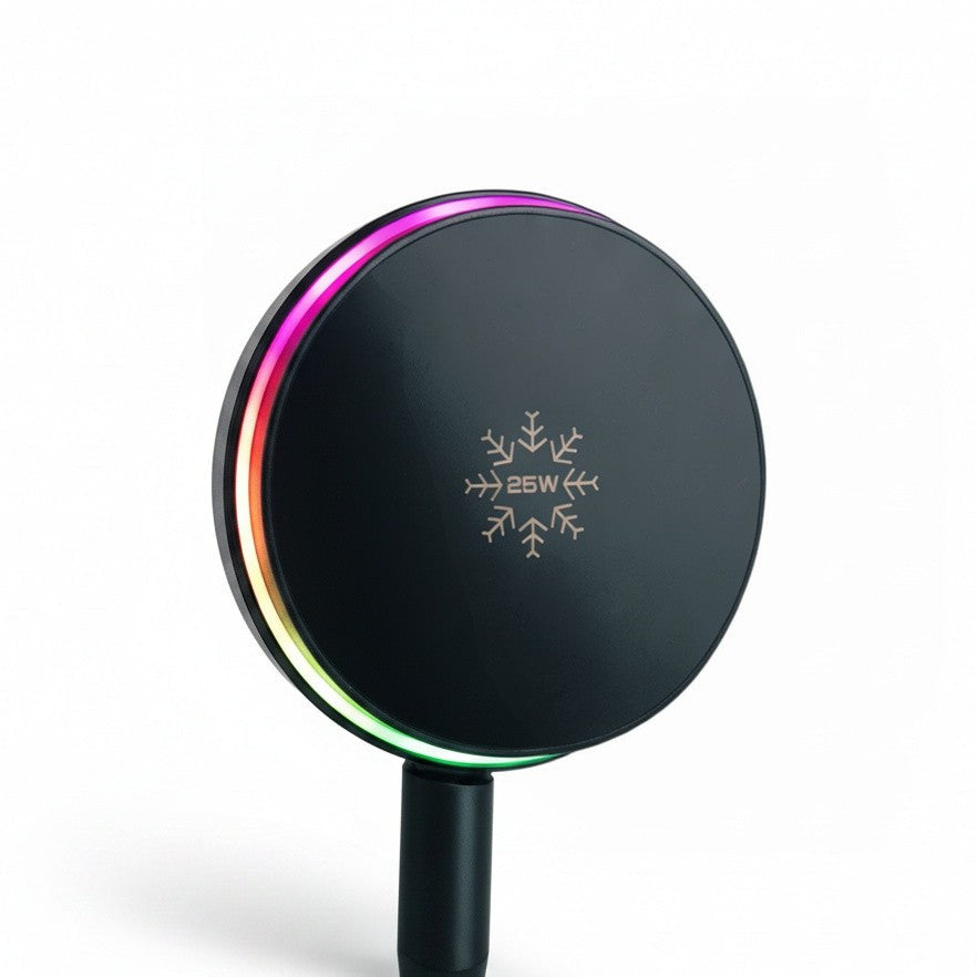 Car Phone Mount Charger Magnetic Wireless Charging with Cooling Fan