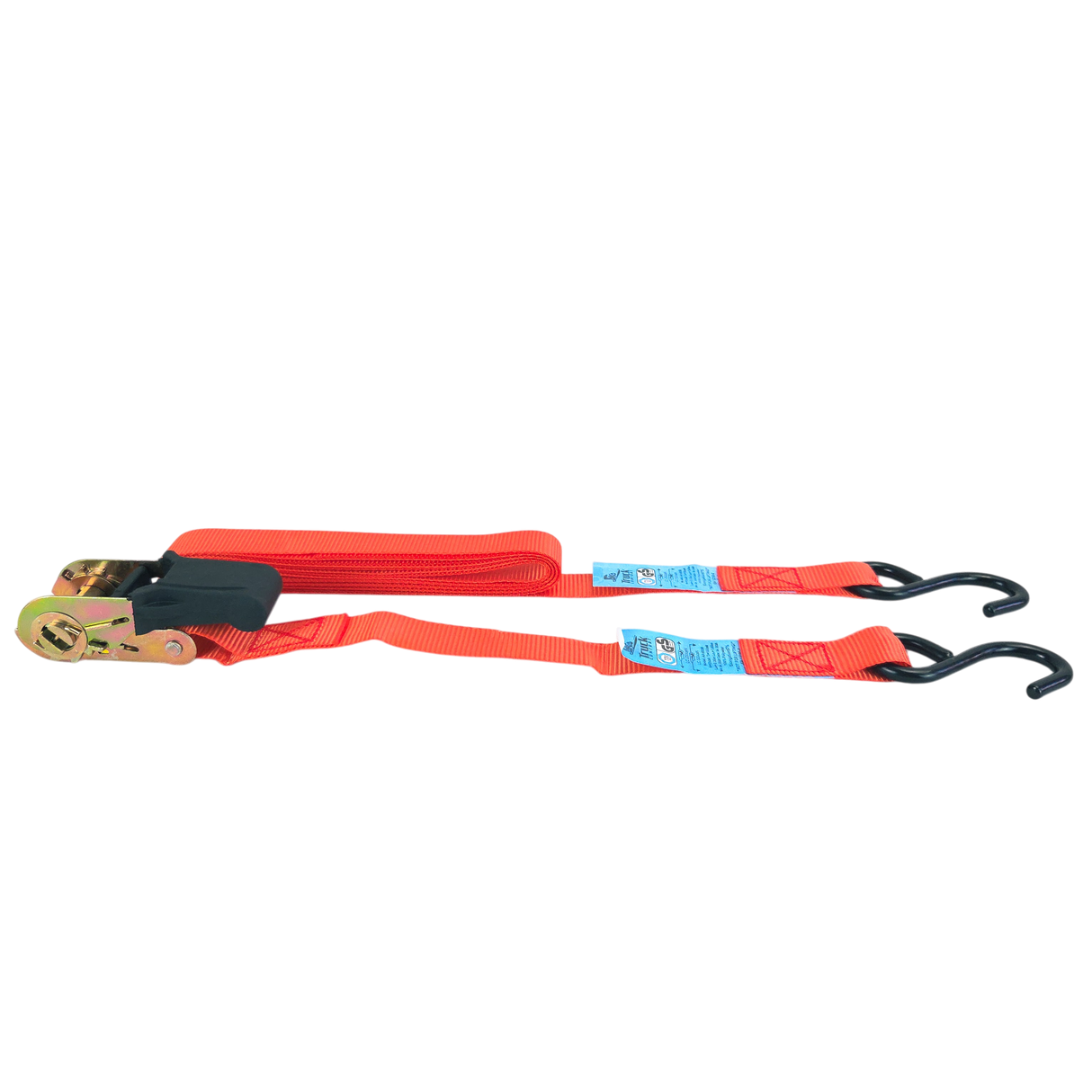 Ratchet straps for Secure Loads and Easy Tensioning 4m x 25mm, 4 Pack with S Hooks