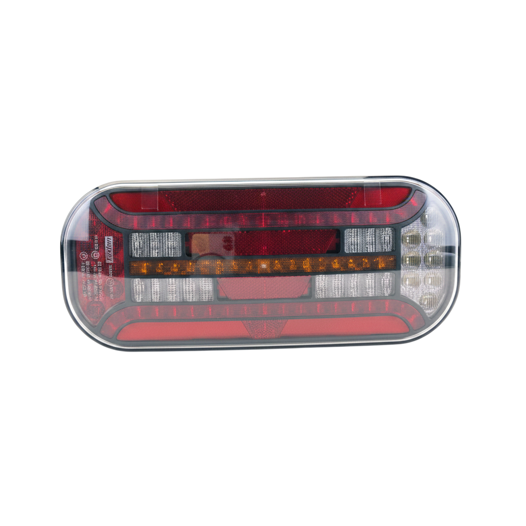Lámpa LED 6 funkciós dinamikus indexxel háromszög prizmás 12-36V