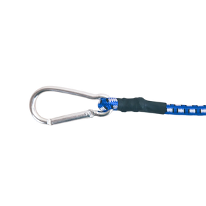 Bungee Cord with Carabiner Clips 8 mm, blue 1pcs