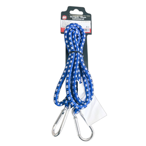 Bungee Cord with Carabiner Clips 8 mm, blue 1pcs
