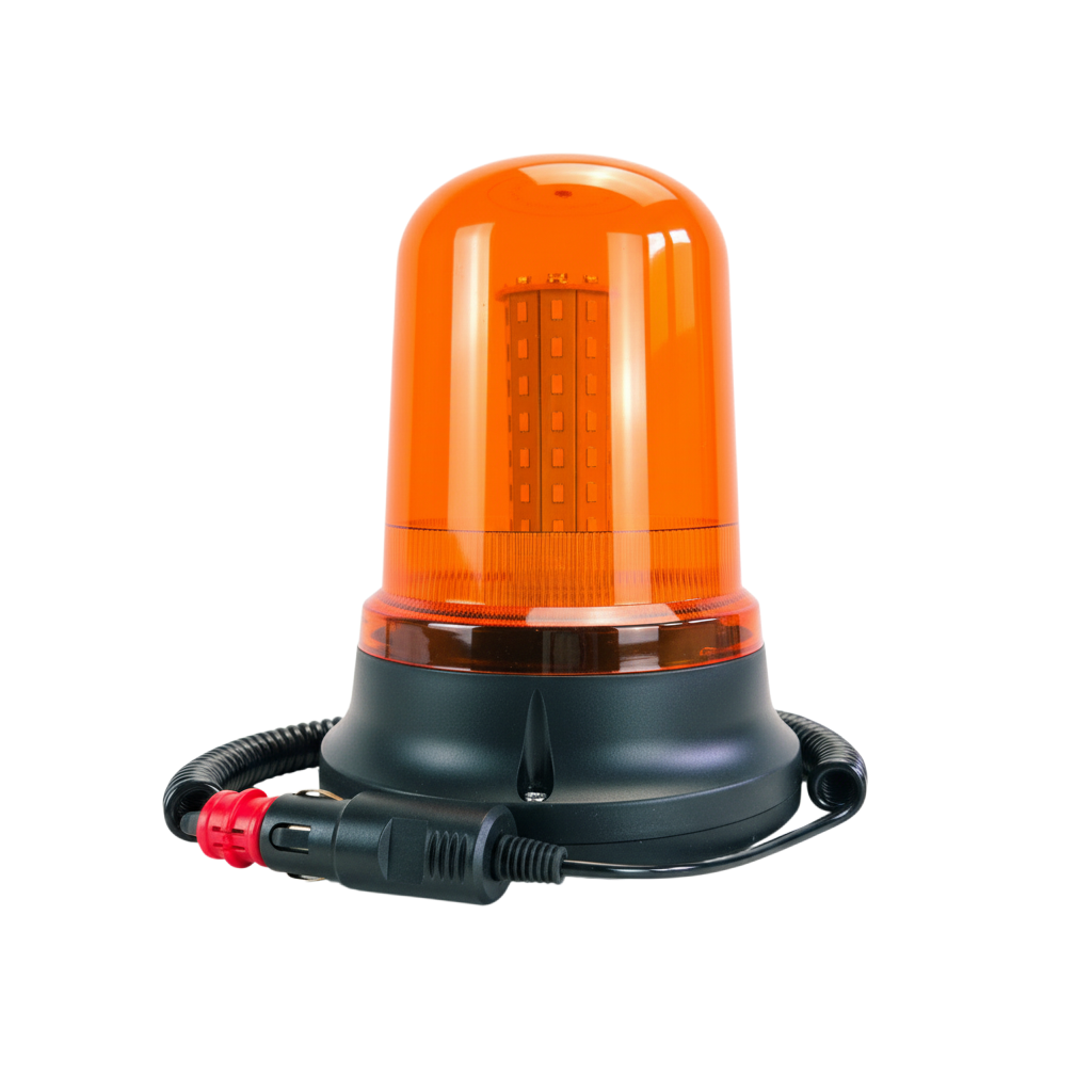 Amber flashing beacon 80 LEDs magnetic warning light