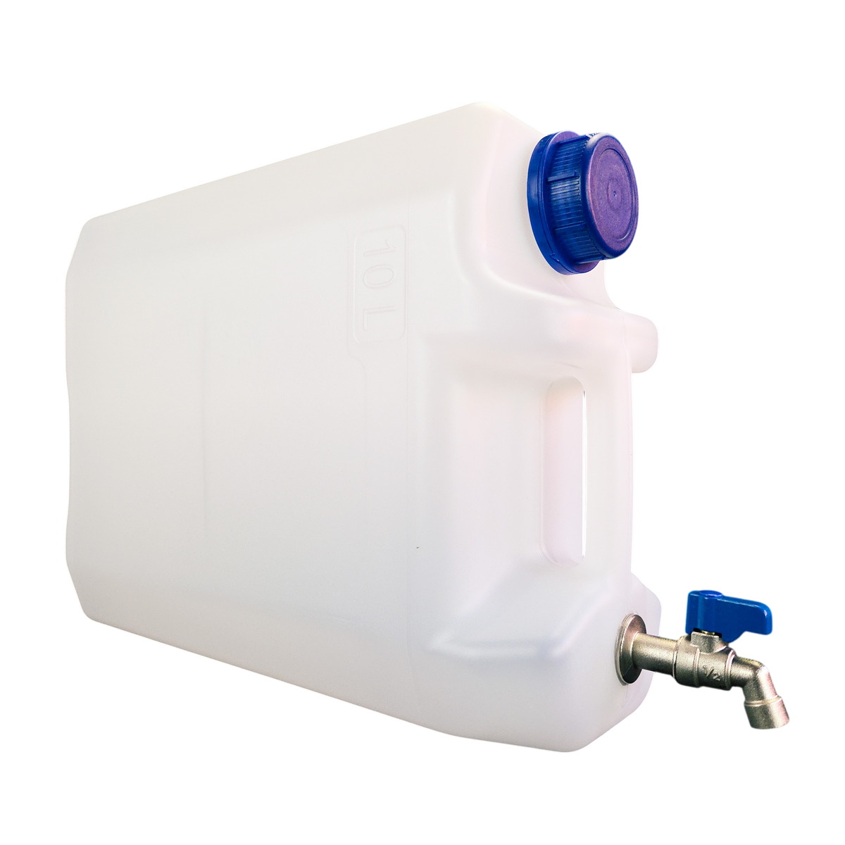 Plastic water jerry can with metal tap 10/20/30 litre