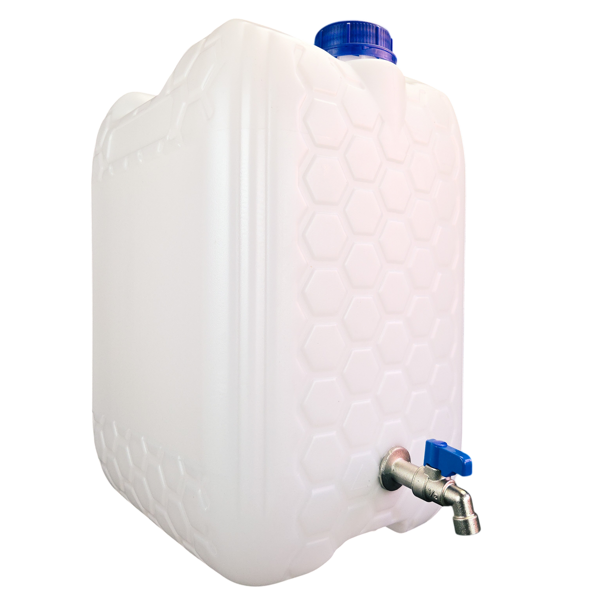 Plastic water jerry can with metal tap 10/20/30 litre